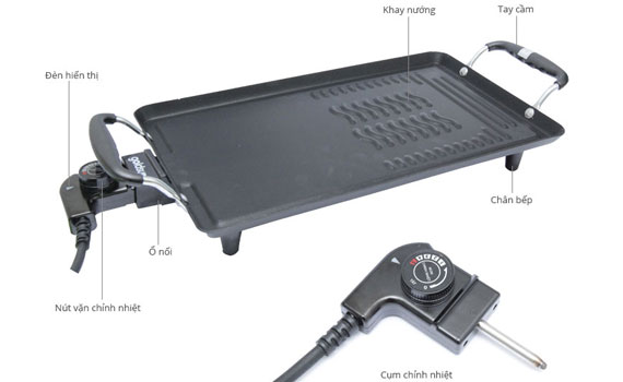 Bếp nướng điện Goldsun GR-GYC 1400 chất liệu cao cấp